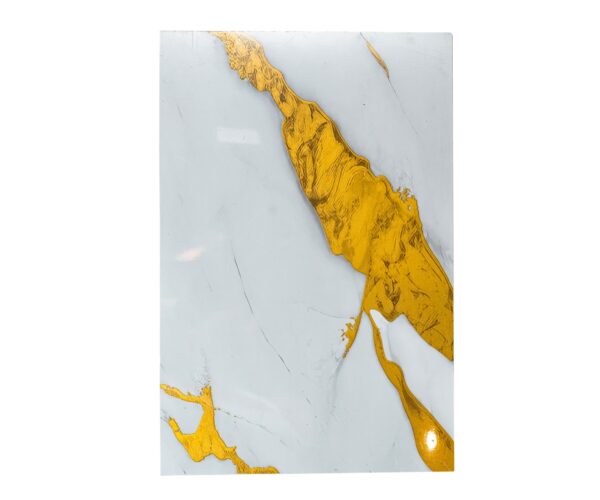 UV PVC Panel - White Gold Design